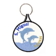 Porta-chaves Bordado Golfinhos São Miguel Açores
