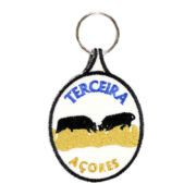 Porta-chaves Bordado Touros Terceira Açores